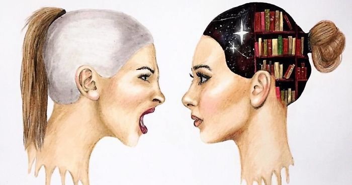 Мозг усного и глубого человека