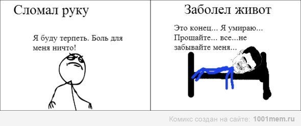 Мемы про боль в животе комиксы