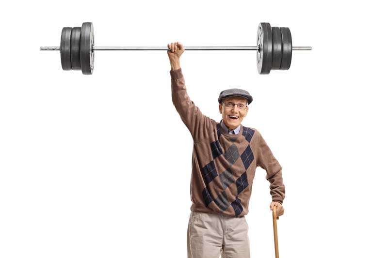 Старик со штангой
