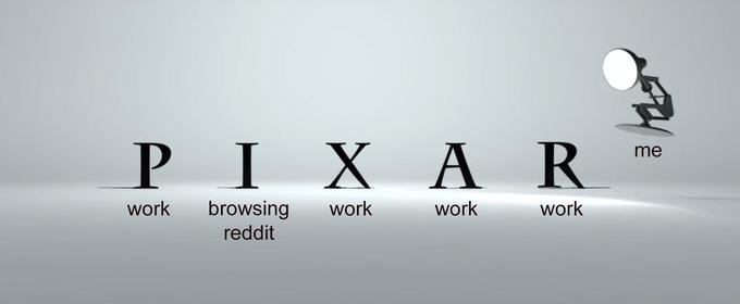 Лампа из заставки Pixar и буква i