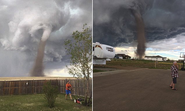 Человек в Торнадо