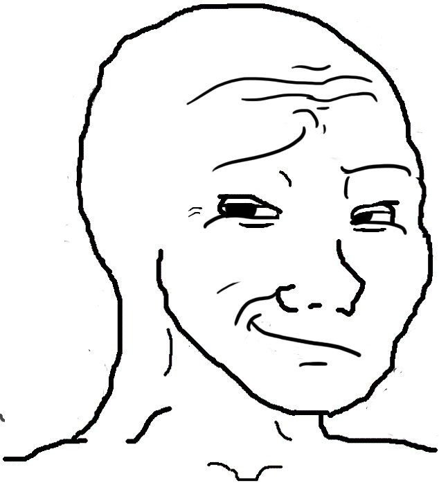 Wojak улыбается