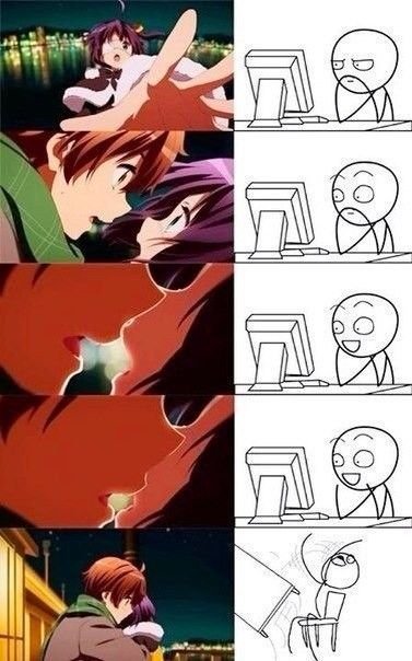 Аниме мемы романтика