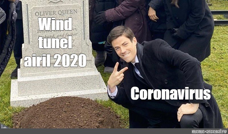 Мем с флешем и могилой