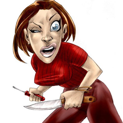 Женщина психует