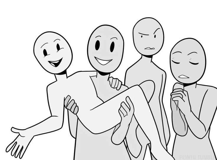 Позы для рисования группы людей