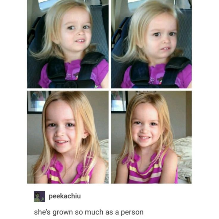 Маленькая девочка улыбается Мем