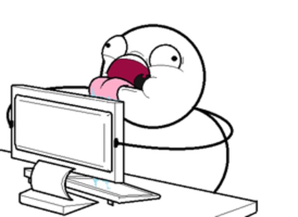 Облизывает экран Мем