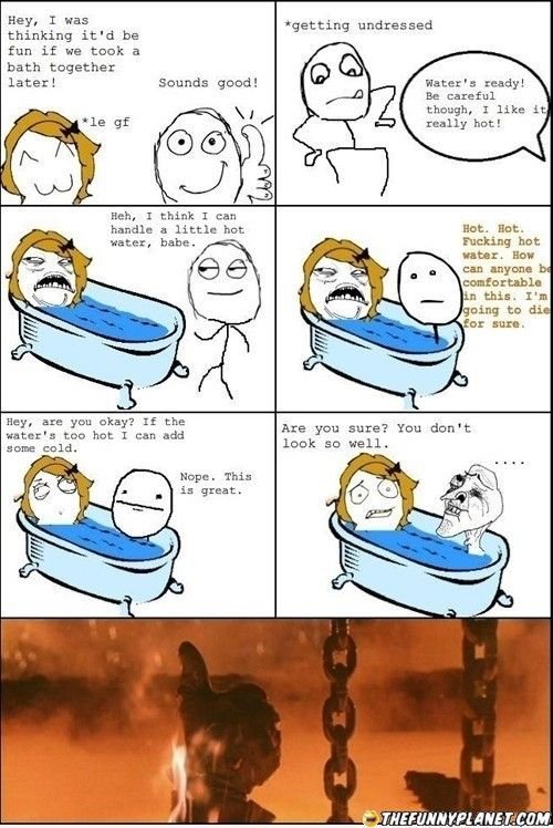 Шутки про горячую воду и девушек