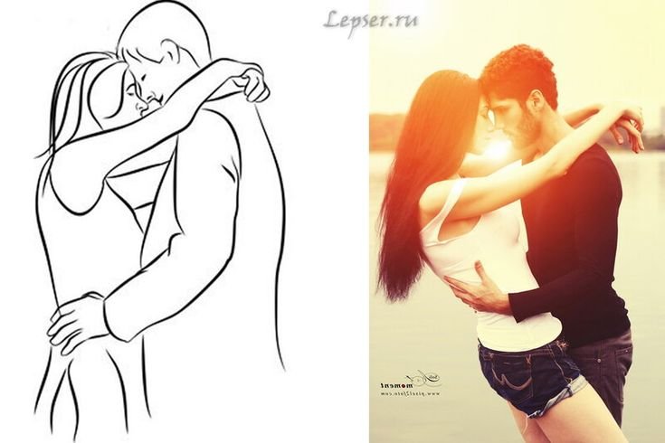 Парень и девушка рисунок