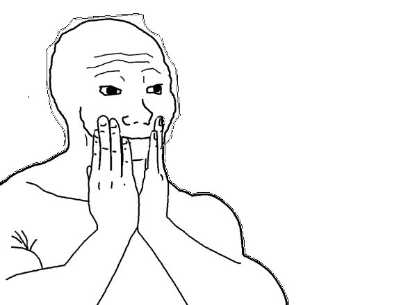 Мем руки на щеках