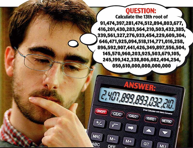 Человек с калькулятором