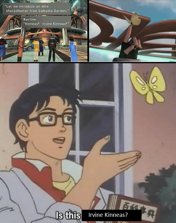 Мем показывает на бабочку