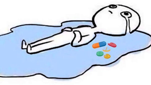 Человечек лежит