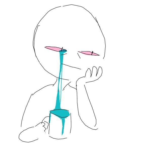 Плачущий нарисованный человек