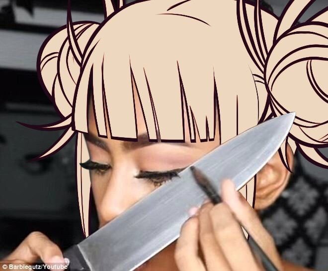 Рисует стреопи с ножом