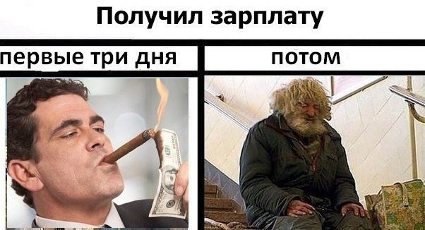 Когда получил зарплату