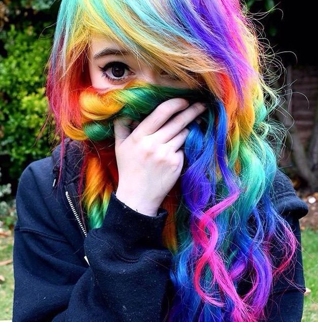 Разноцветные волосы
