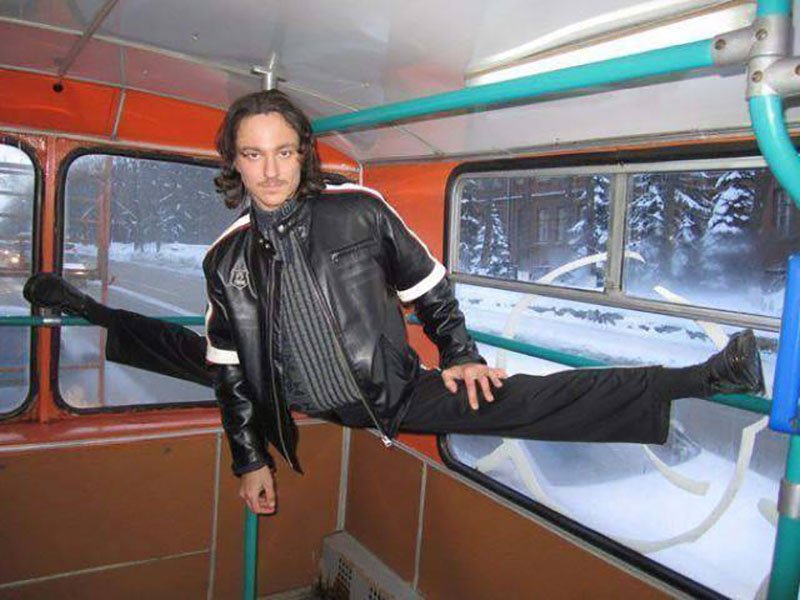 Смешные люди в автобусе