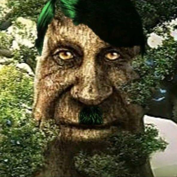 Человек за деревом