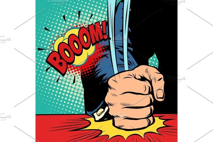 Удар кулаком по столу рисунок