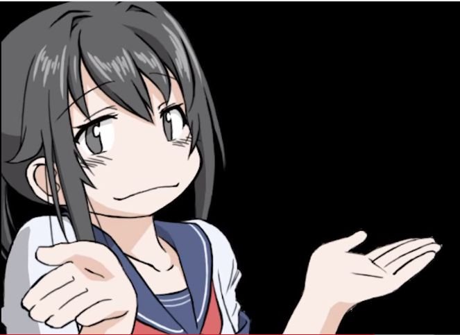 Аниме девушка разводит руками