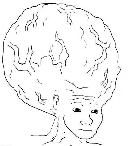 Человек с большим мозгом Мем