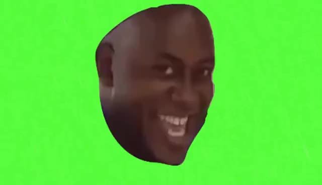 Негр на зеленом фоне