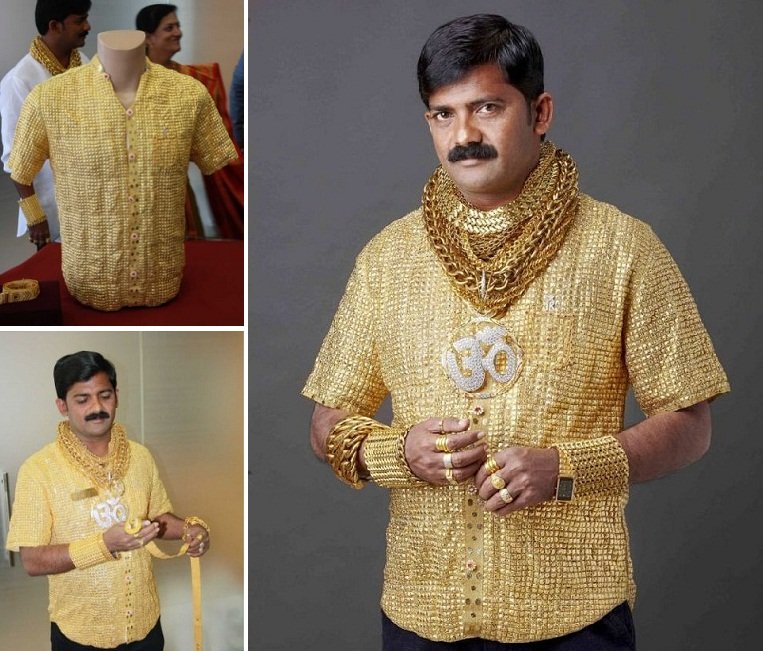 Индус в золотой рубашке