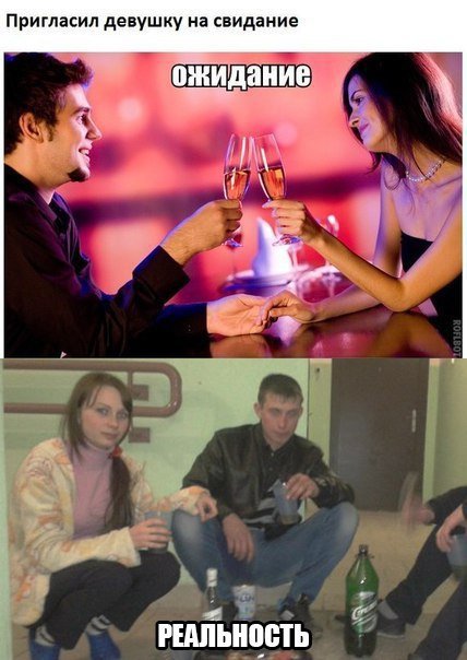 Парень ожидание реальность