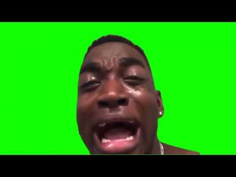 Плачущий негр хромакей