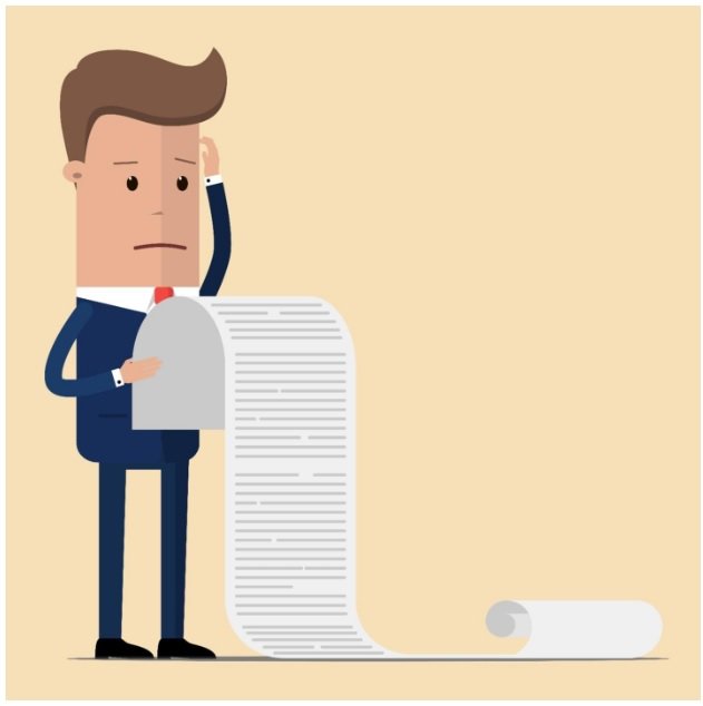 Человек с длинным списком