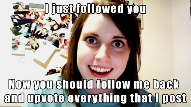 Навязчивая девушка Мем