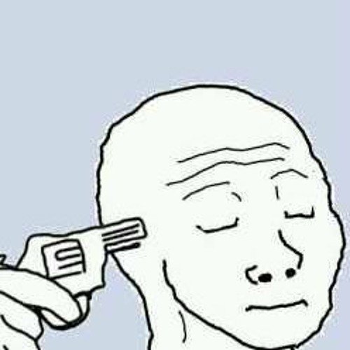 Чел курит Мем нарисованный