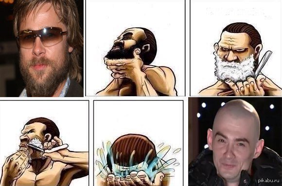 С бородой и без бороды Мем