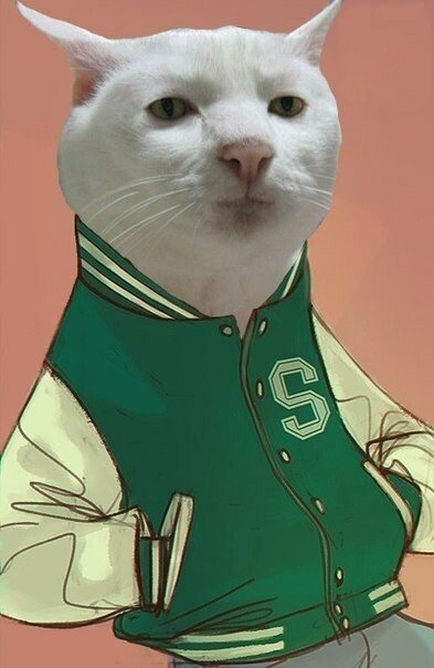 Кот в костюме