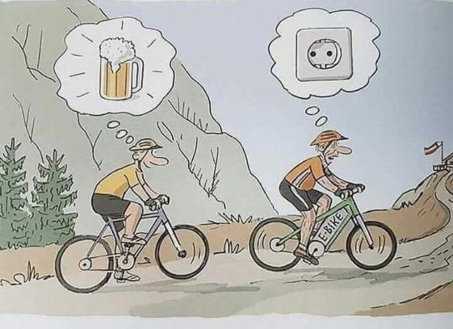 Велосипед карикатура