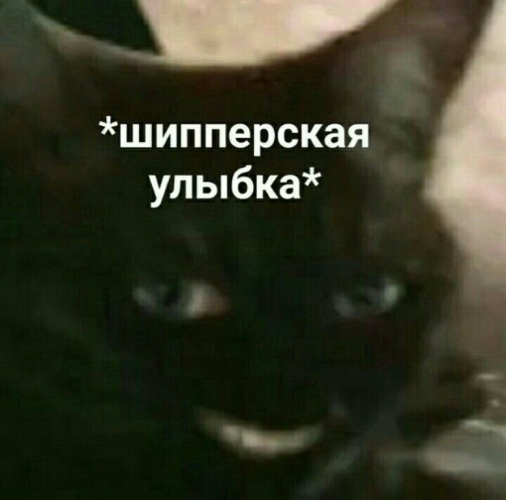 Черный кот улыбается Мем