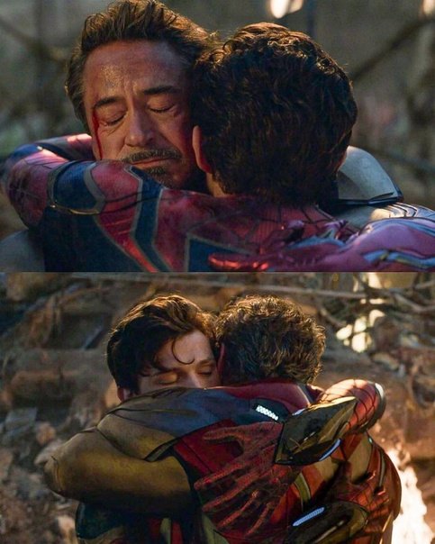 Тони Старк и Питер Паркер кадры