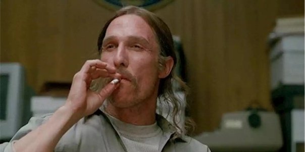 True Detective Макконахи курит