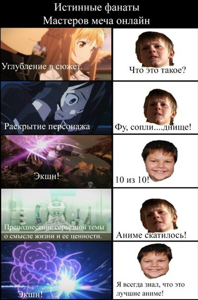 Мемы про фанатов аниме