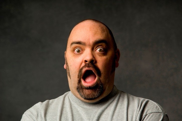 Удивленный мужик
