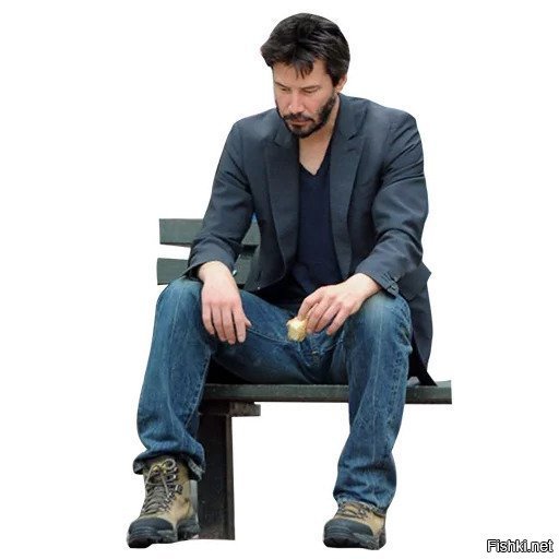 Грустный Киану Ривз