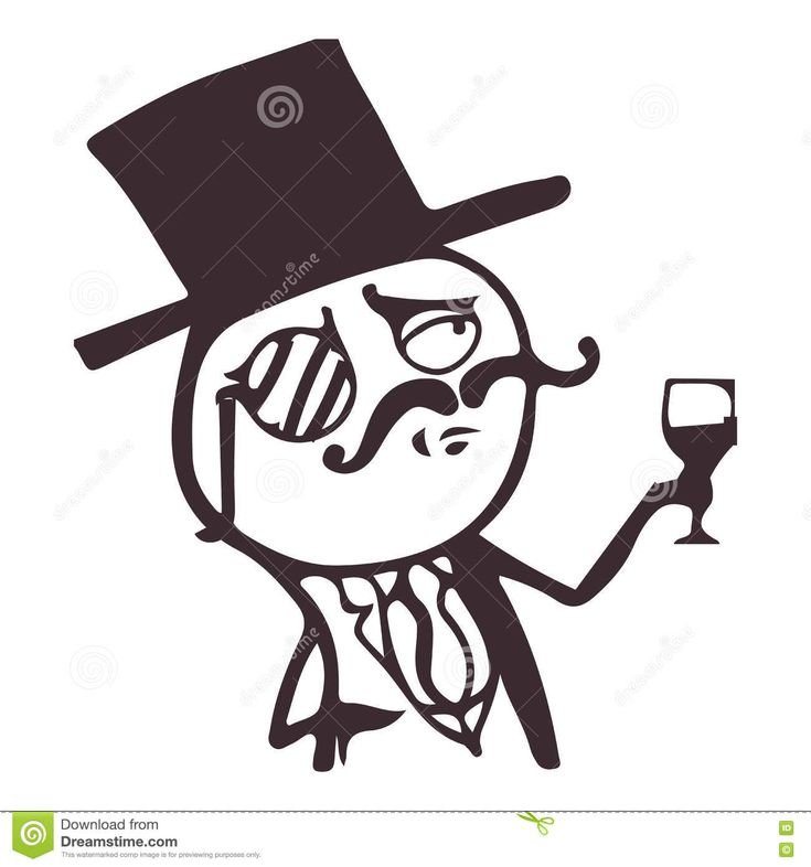 Стикер с моноклем