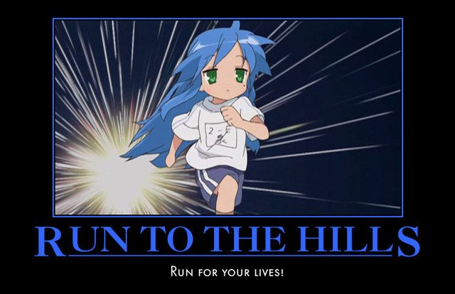 Мальчик убегает от девушки аниме