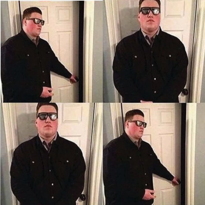 Охранник открывает дверь