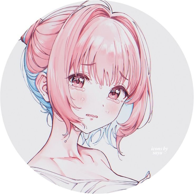 Розовые волосы аниме