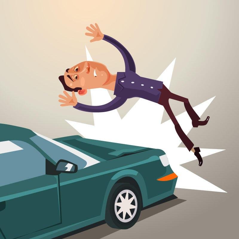 Мазина сбивает человека