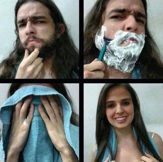 Бритье бороды