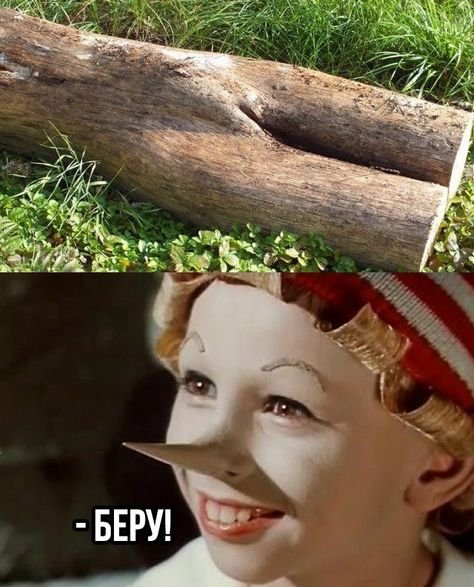 Женщина с бревном